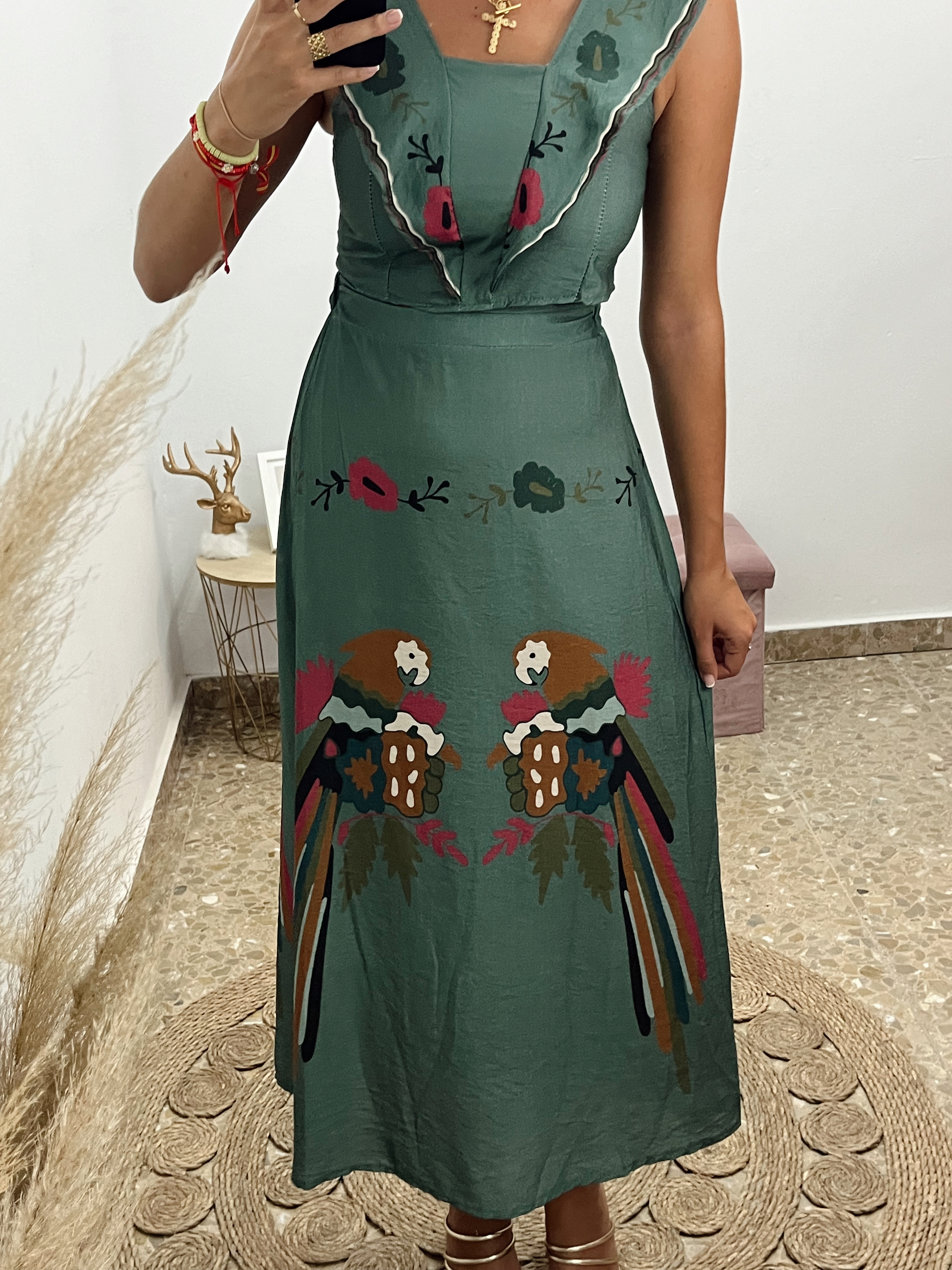 CONJUNTO LORO VERDE AGUA