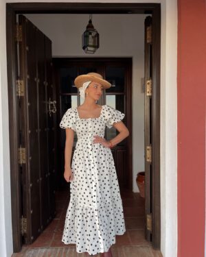 VESTIDO LUNARES NEGRO
