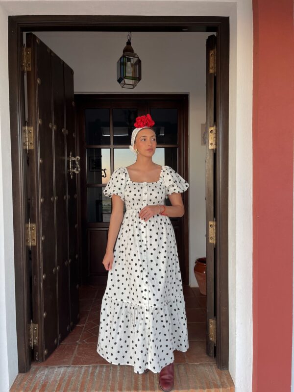 VESTIDO LUNARES NEGRO - Imagen 2