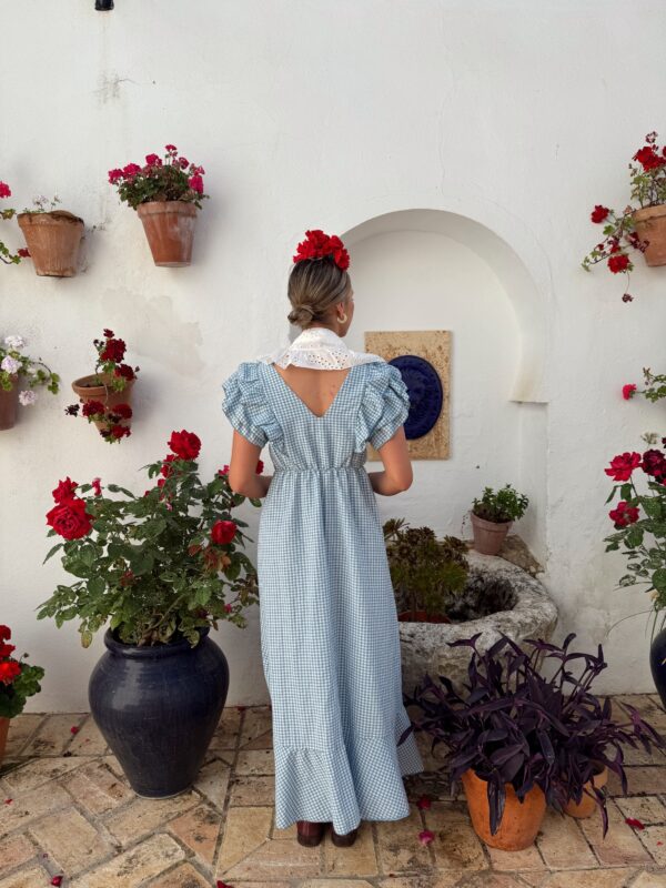 BATA DE VICHY CELESTE - Imagen 2