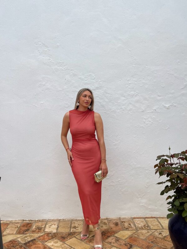 VESTIDO CORAL GASA