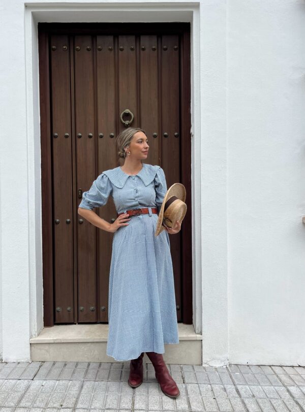 TRAJE VICHY AZUL