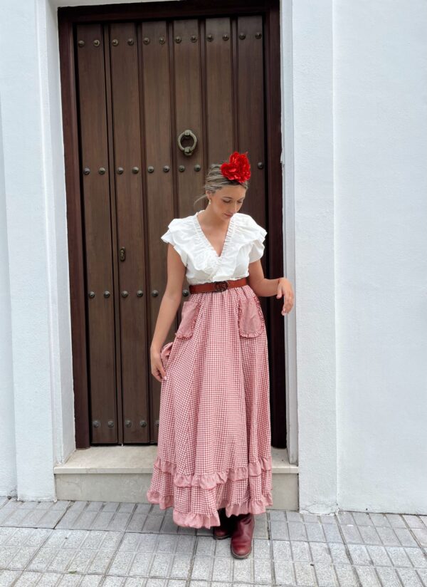 BLUSA BLANCA VOLANTE
