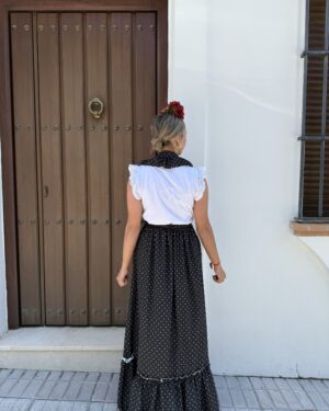 CONJUNTO PICO Y FALDA LUNARES
