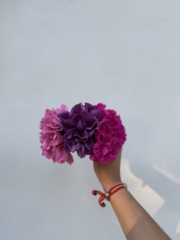 CORONA 3 FLORES ROSA/MORADO/FUSCIA