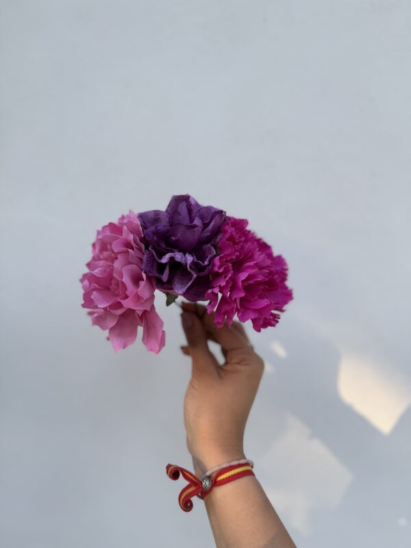 CORONA 3 FLORES ROSA/MORADO/FUSCIA - Imagen 2