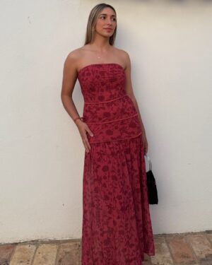 VESTIDO FLORENCIA ROJO