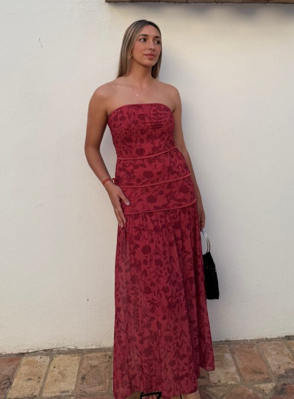 VESTIDO FLORENCIA ROJO