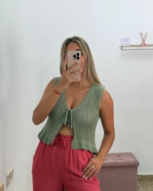 CHALECO CROCHÉ VERDE