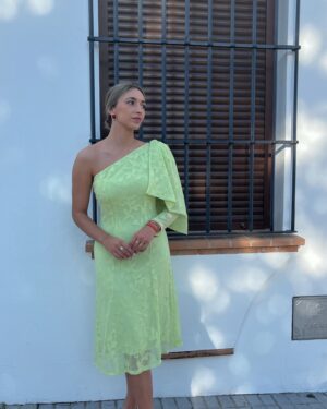 VESTIDO ASIMETRICO LIMA -TALLA L-