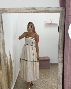 VESTIDO ÉBANO BEIGE