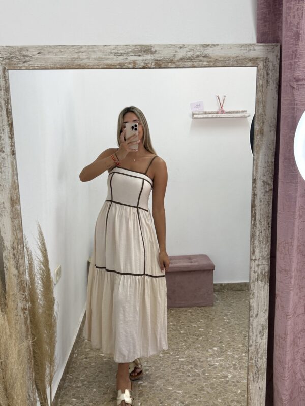 VESTIDO ÉBANO BEIGE
