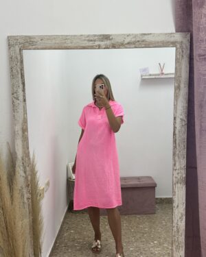 VESTIDO BAMBULA ROSA FLÚOR