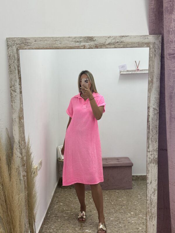 VESTIDO BAMBULA ROSA FLÚOR