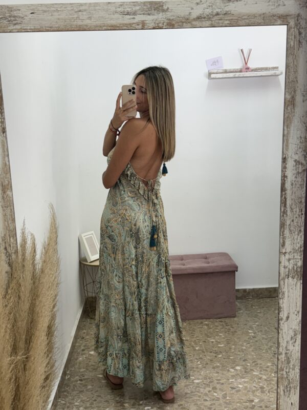 VESTIDO INDIO TURQUESA - Imagen 2