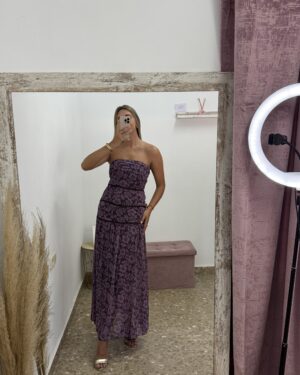 VESTIDO FLORENCIA MARRÓN LILA
