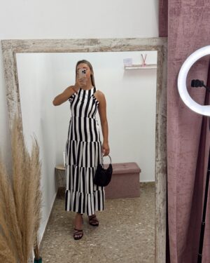 VESTIDO RAYAS BLANCO/NEGRO