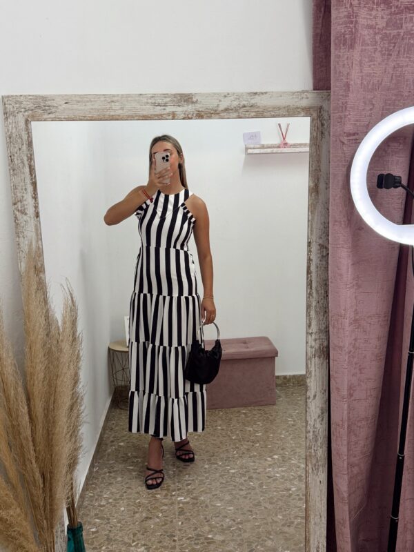 VESTIDO RAYAS BLANCO/NEGRO