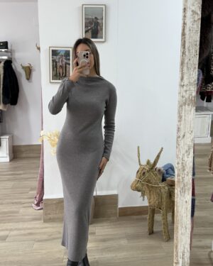 VESTIDO PUNTO GRIS