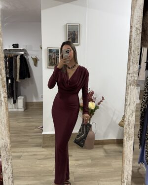 VESTIDO JANETTE BURDEOS