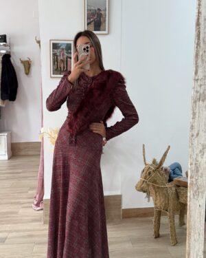 VESTIDO CHOCOLATA BURDEOS