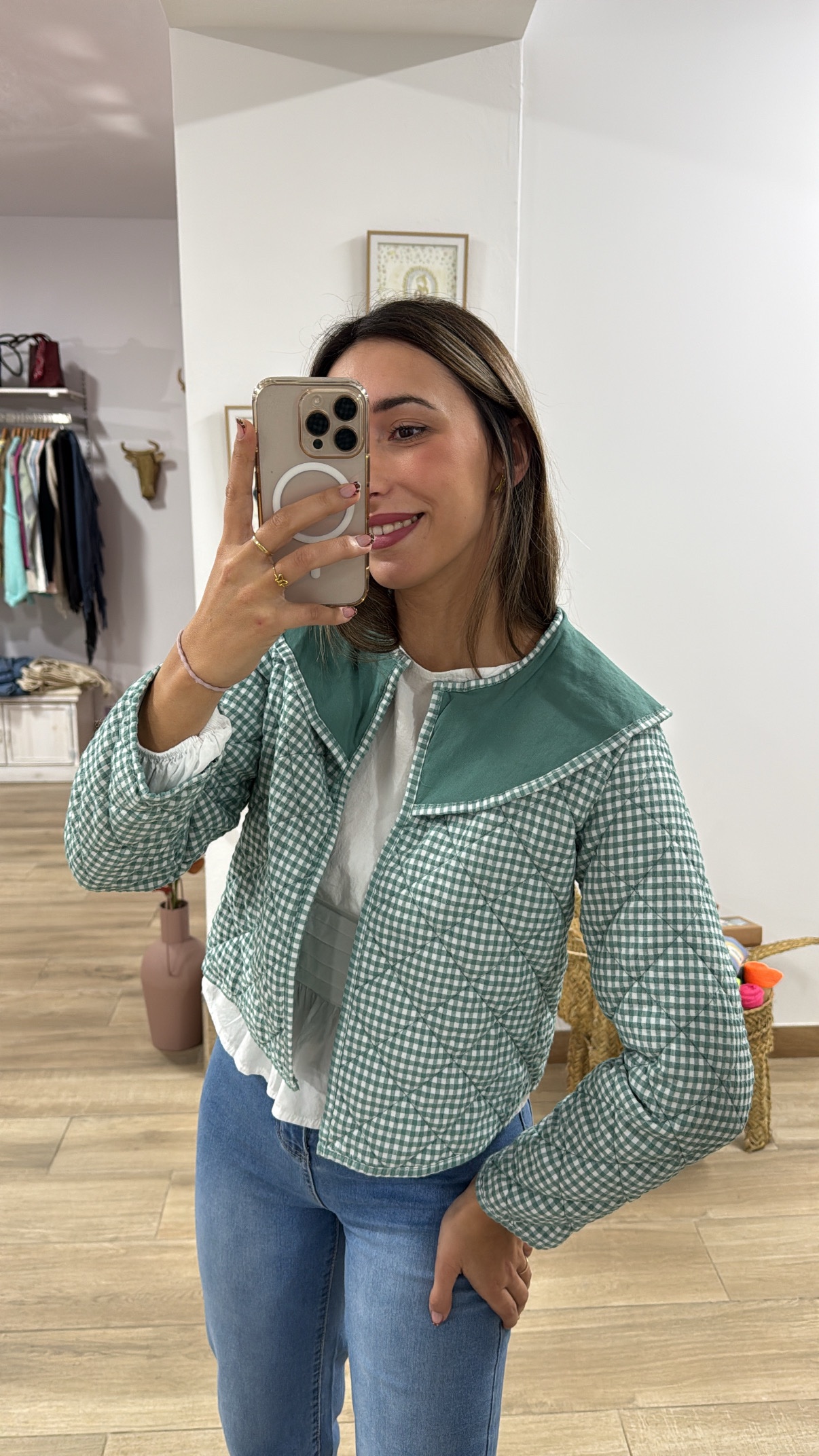 CHAQUETA VICHY VERDE