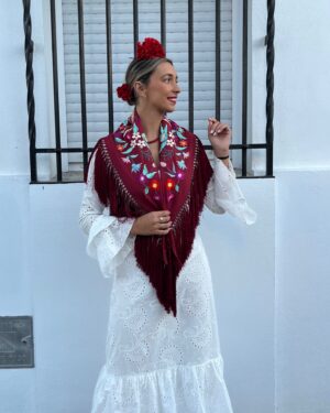 MANTÓN BURDEOS/COLORES