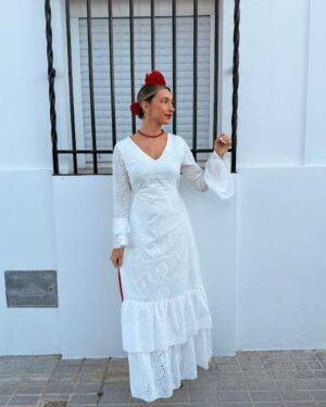 BATA PERFORADA BLANCA T.U